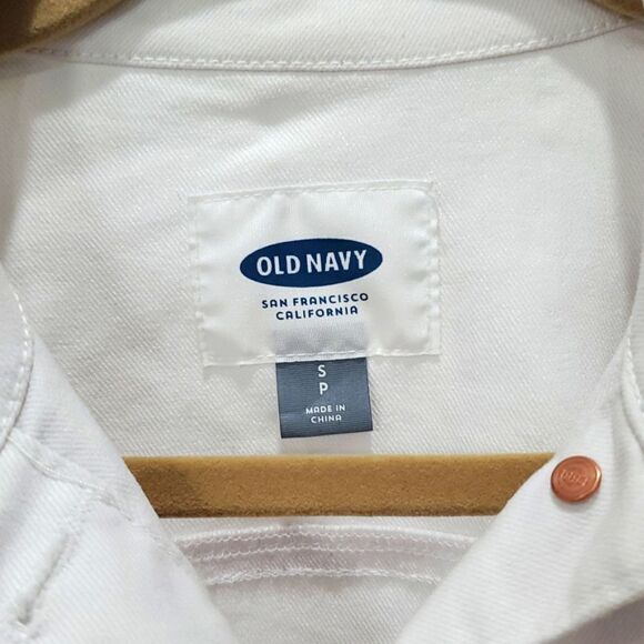 Old Navy White Women's Denim Jacket🛍🧥, Size Small - Picture 2 of 7